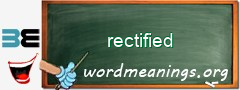 WordMeaning blackboard for rectified